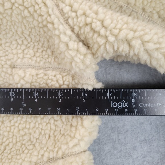 L.L Bean Mountain Pile Sherpa Coat With Hood Womens XXS Ivory Gorp Hike - Picture 5 of 8